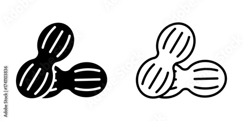 Peanut icon set on white background
