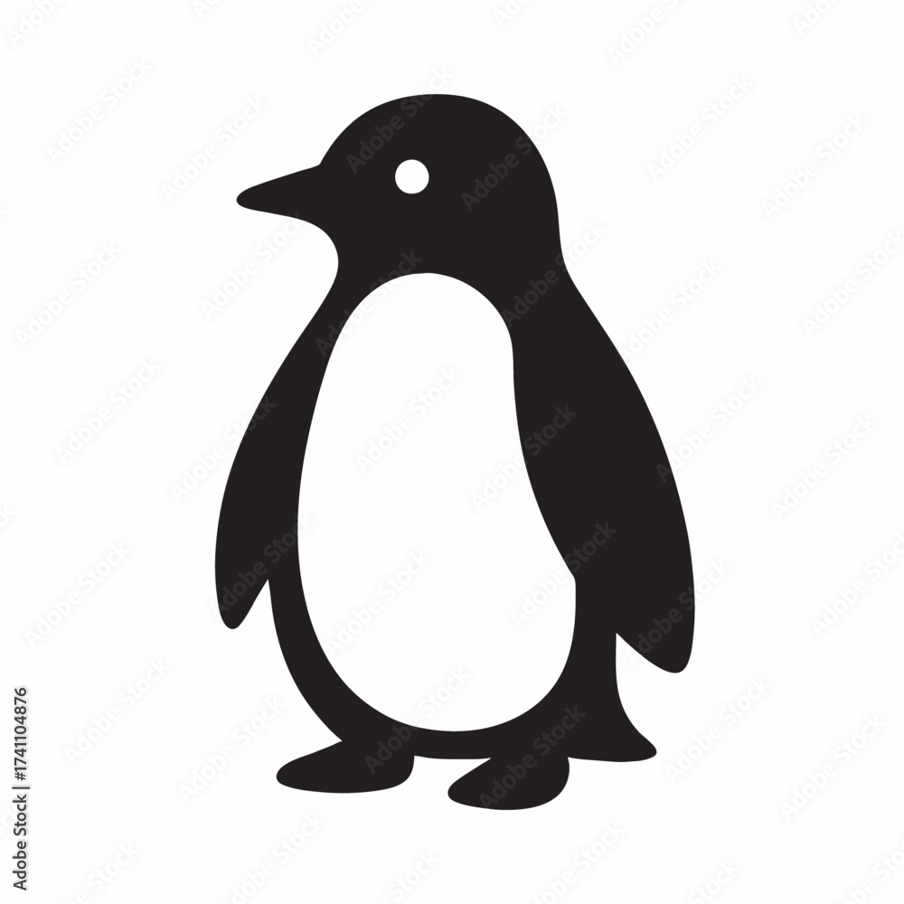 Obraz premium Cute penguin illustration logo for your brand