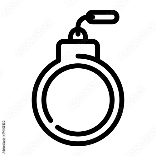 handcuffs line icon