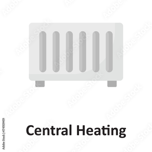 Central heating Vector icon which can easily modify or edit