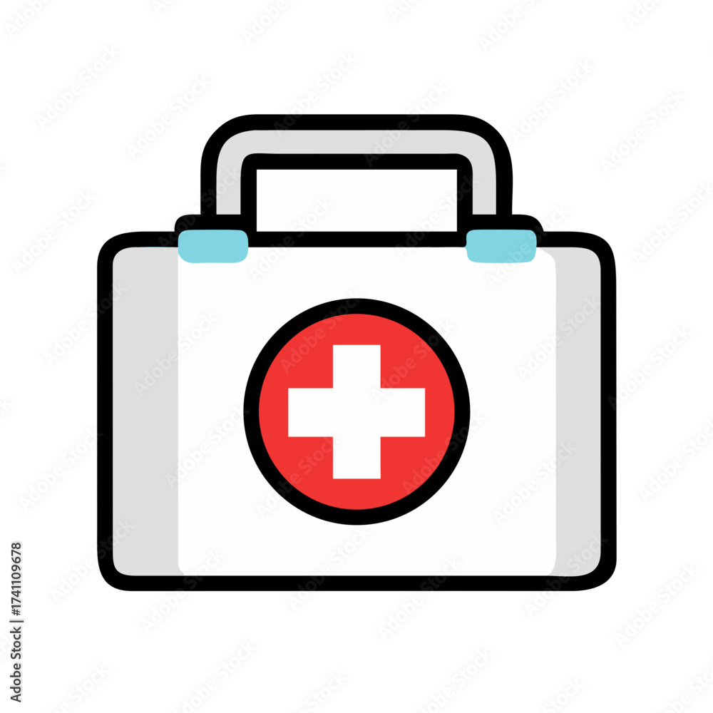 Fototapeta premium First Aid Kit Flat Simple Vector Icon