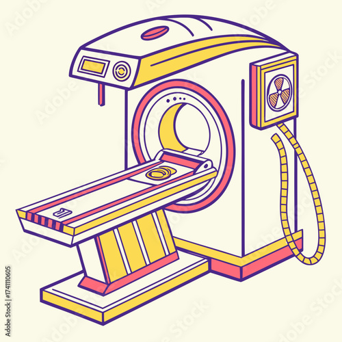 Medical scanner machine illustration x ray machine