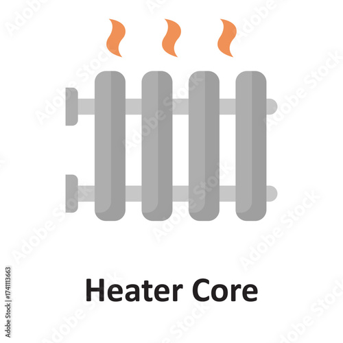 Heater core Vector icon which can easily modify or edit
