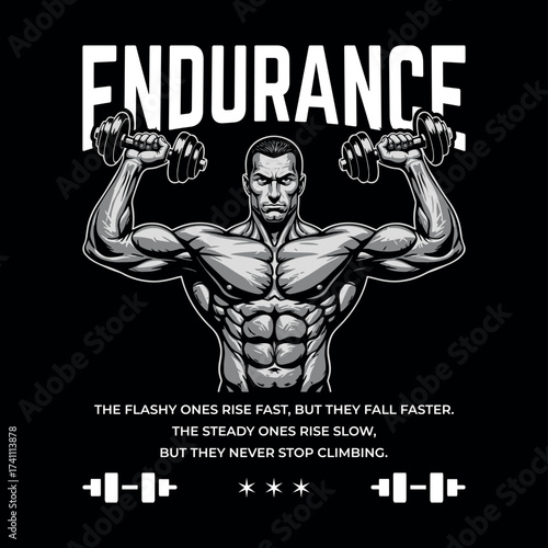 Endurance Gym Streetwear T-Shirt – Fitness Motivation Apparel for Persistence, Progress & Mindset