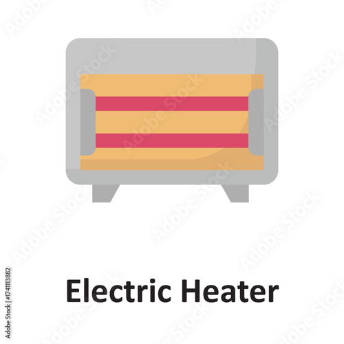 Electric heater Vector icon which can easily modify or edit
