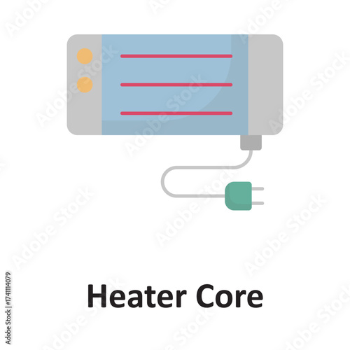 Electric heater Vector icon which can easily modify or edit