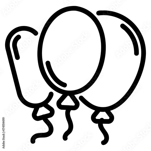 Balloon outline icon