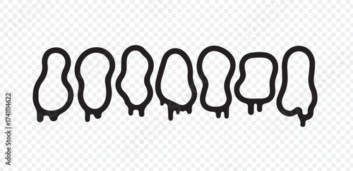 Pink lotus flower stages of blooming set