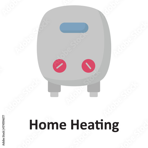 Electric heating Vector icon which can easily modify or edit