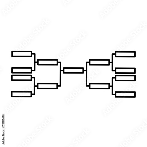 Tournament bracket vector