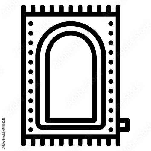 Pray rug outline icon
