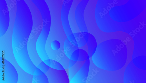 Abstract fluid gradient background with blue shapes. Modern artistic design for digital art, wallpaper, posters, and contemporary creative projects