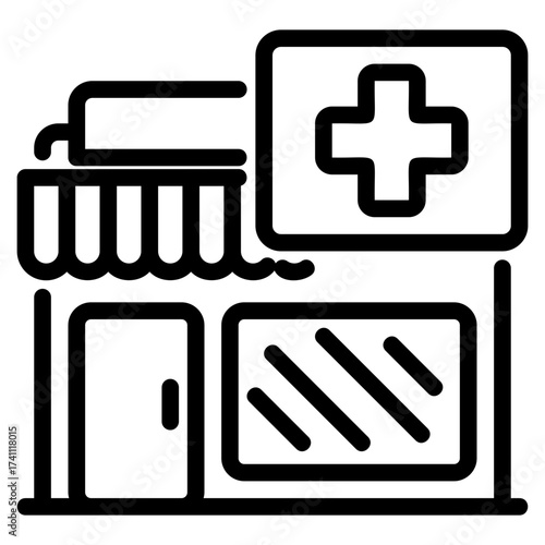 Drugstore outline icon