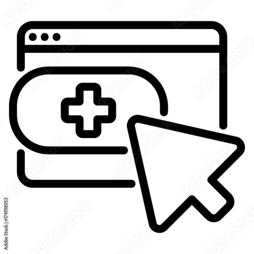 Online order outline icon
