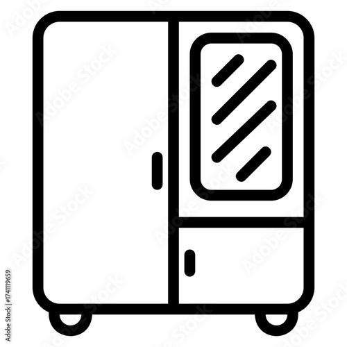 Wardrobe outline icon