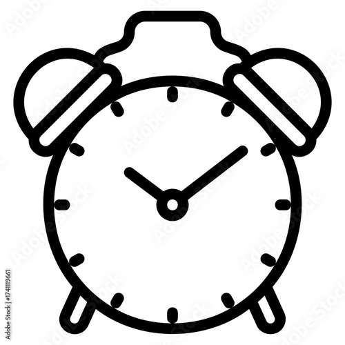 Alarm clock outline icon