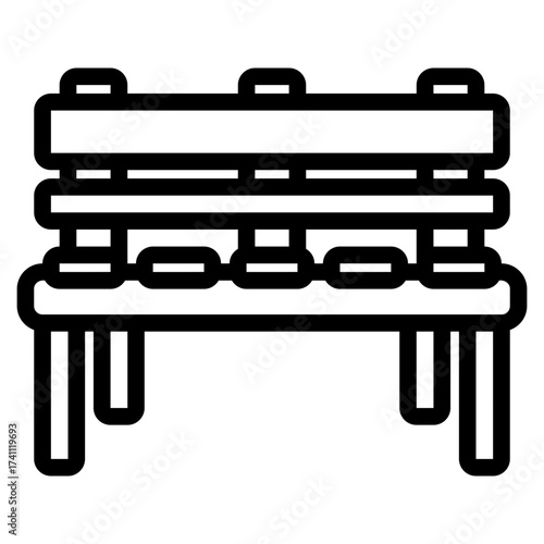Bench outline icon