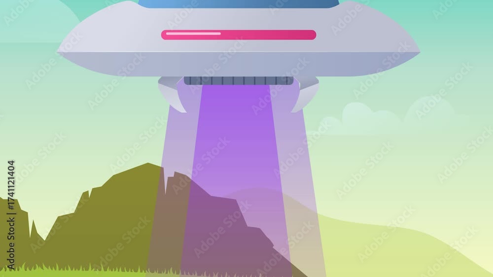 Cartoon UFO Spaceship with Aliens | 2D Animation