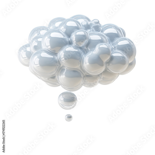  thought bubble isolated on transparent White background png