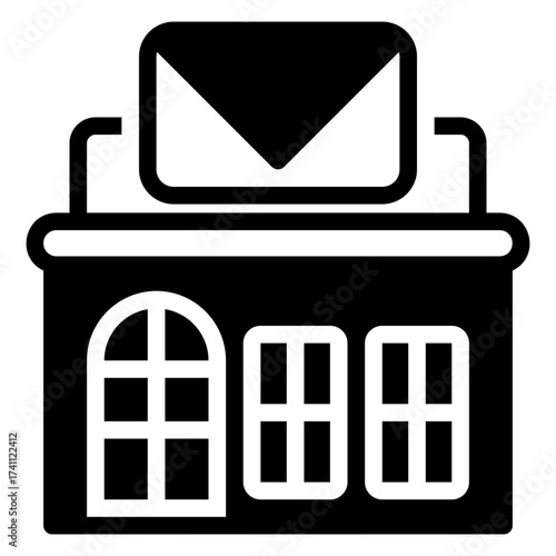 post office black icon