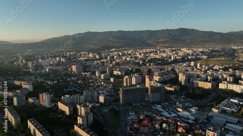 Wallpaper Mural Aerial view of Mukhiani district in Tbilisi, Georgia 2025 autumn Torontodigital.ca