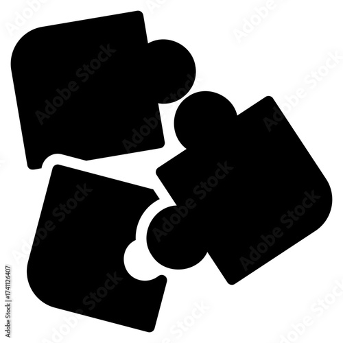 Puzzles black icon