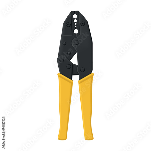 Twisted pair crimping tool designed for easy wire connection in networking projects