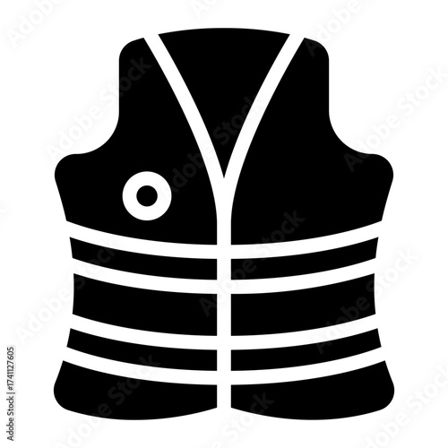 life jacket glyph icon