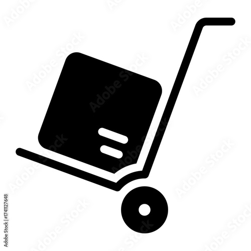 trolley glyph icon