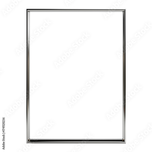  acrylic frame with thin metal isolated on transparent White background png