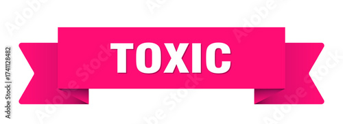 toxic ribbon isolated on transparent background. toxic ribbon