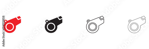 Referee whistle icon vector, sports whistle icon symbol vector illustration