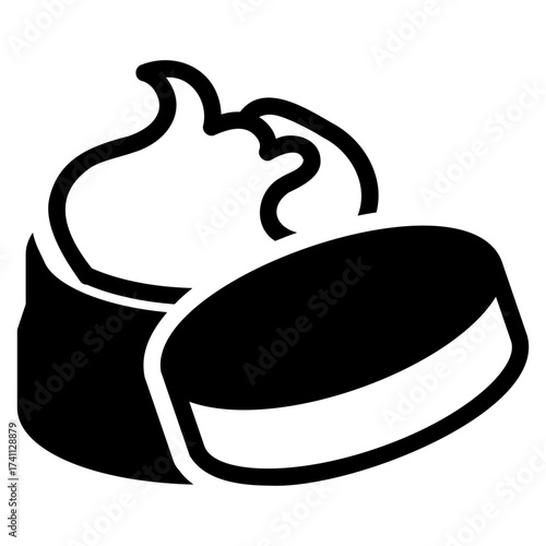 Cream black icon