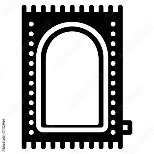 Pray rug black icon