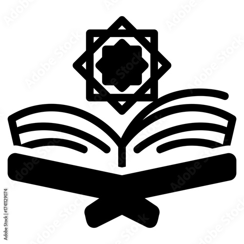 Quran black icon
