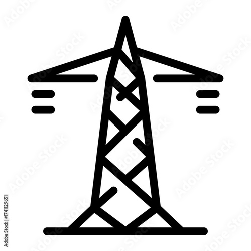 electric tower line icon