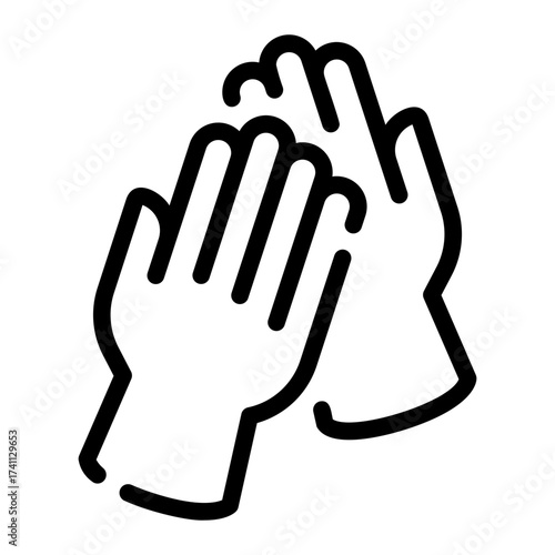 gloves line icon