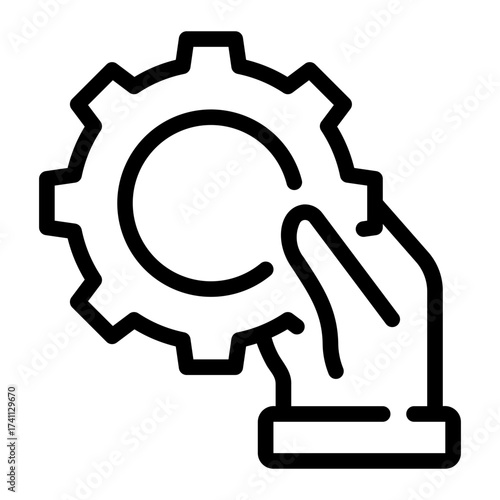 gear line icon