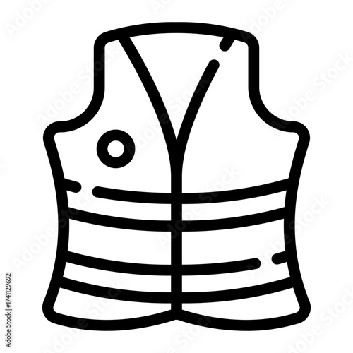 life jacket line icon