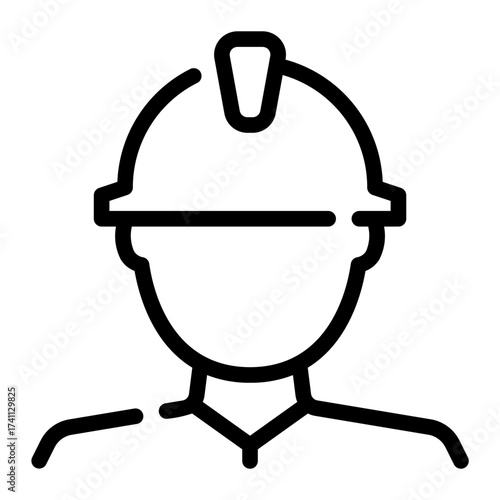 worker line icon