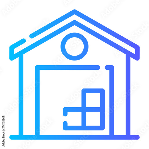 warehouse gradient icon