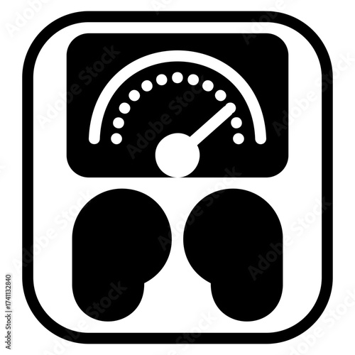 Scale weight black icon