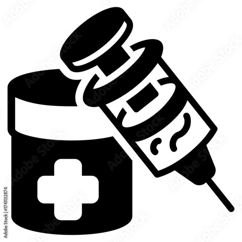 Vaccine black icon