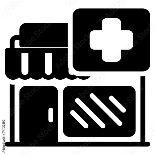 Drugstore black icon