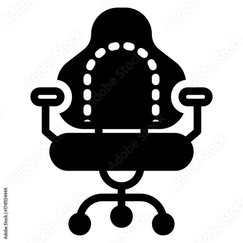 Office chair black icon