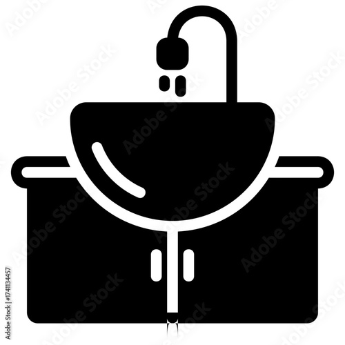 Sink black icon