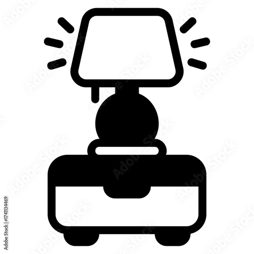 Night lamp black icon
