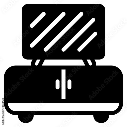 TV stands black icon