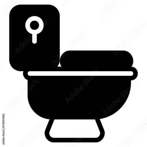 Toilet black icon