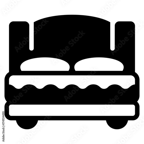 Bed black icon